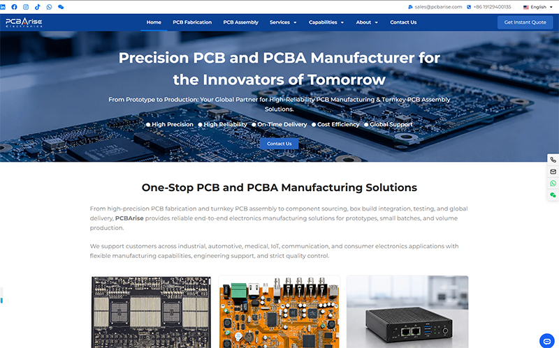 PCBArise Electronics — Quick-Turn PCB Prototype & Assembly Supplier